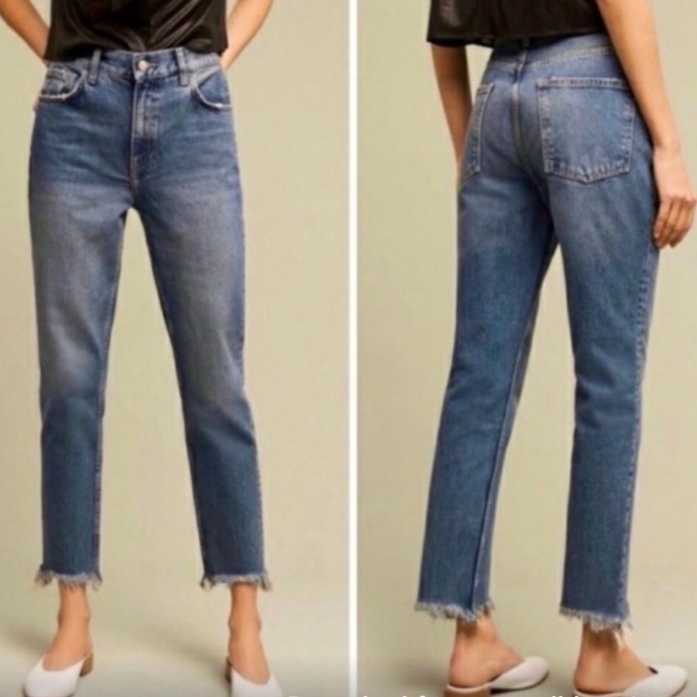 Anthropologie Pilcro and the Letterpress High Waisted cutoff denim Jeans